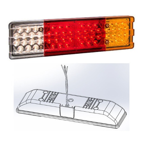 FARO TRASERO LED BAIML 1350/ 1620/ 710/ 1215/ 1938ELECTRONICO BIVOLTAJE SIN FICHA 